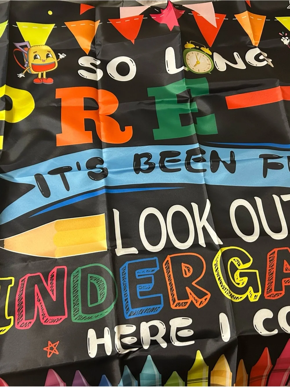 Preschool Graduation Party Backdrop Banner NWTs